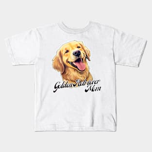 Golden Retriever Mom T-Shirt - Dog Lover Gift, Pet Parent Apparel Kids T-Shirt